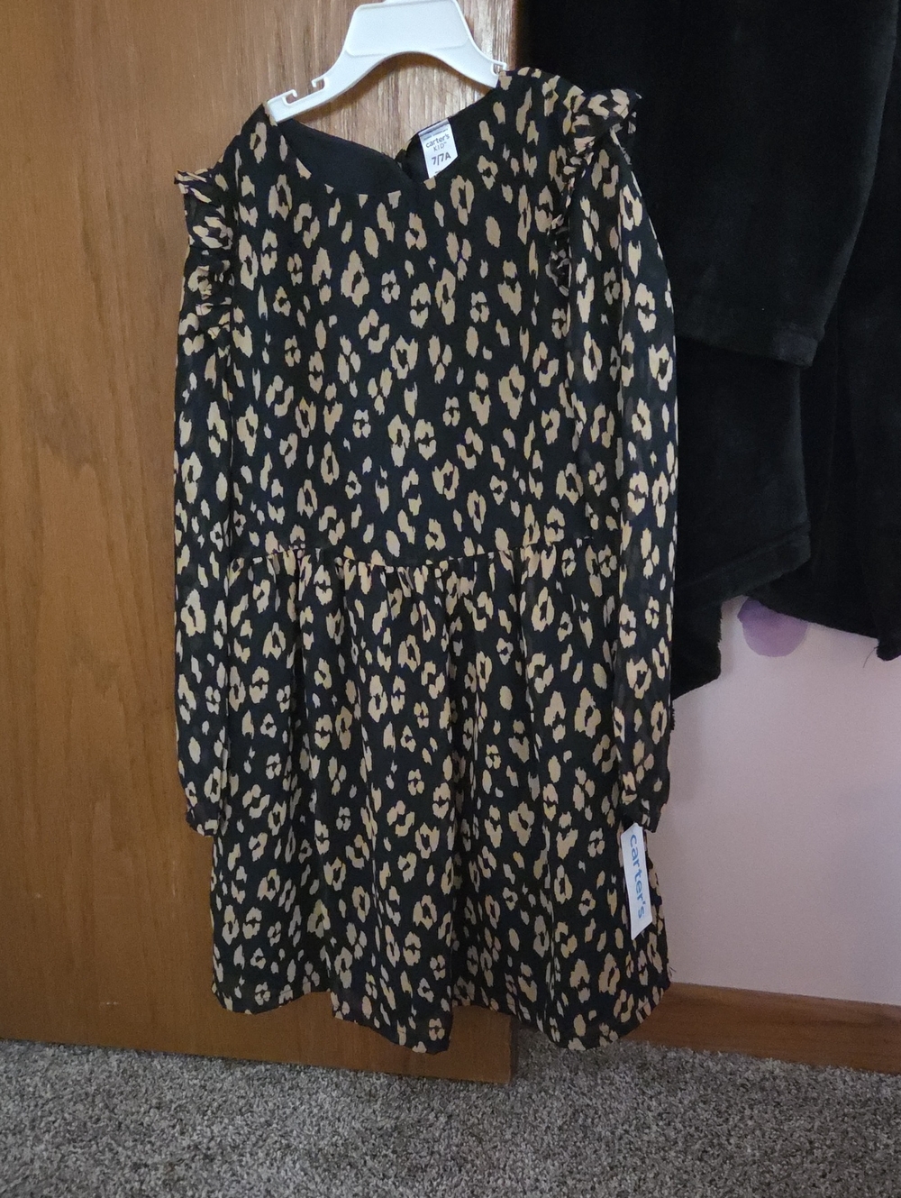 Carter's Black and Tan Leopard Print Dress